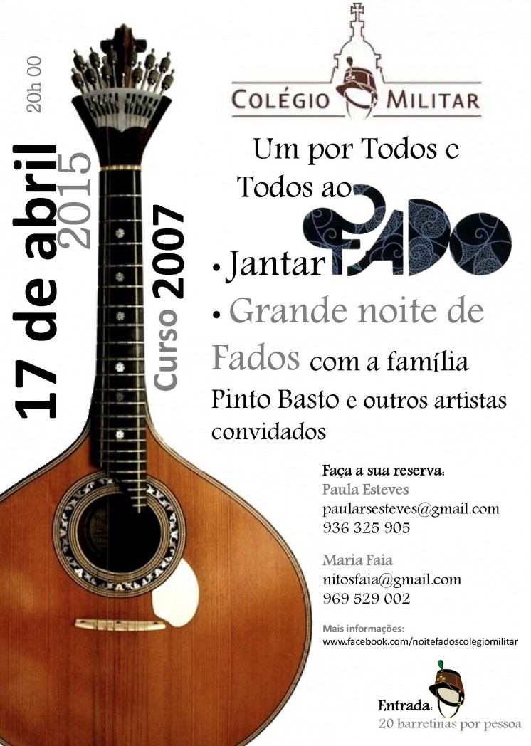 NOITE DE FADOS - 17 DE ABRIL 2015